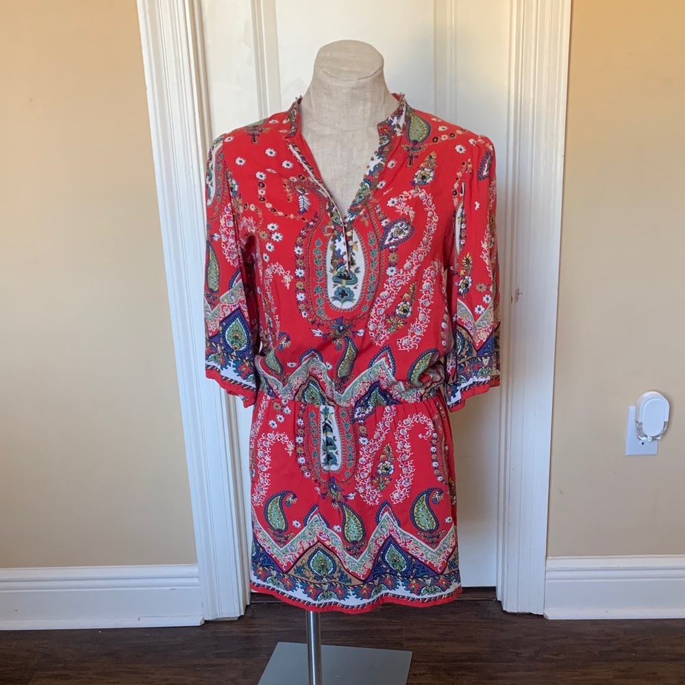 💝3/$25💝Angie Drop Waist Boho Dress/Tunic